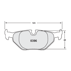 PFC BMW E36/E46 Rear Brake Pads - 11 Compound - 0396.11.17.44