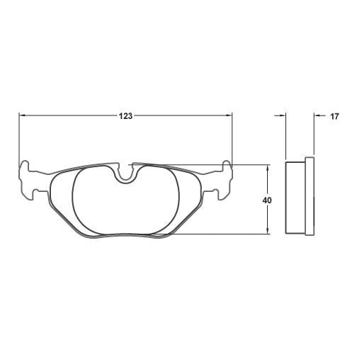 PFC BMW E36/E46 Rear Brake Pads - 11 Compound - 0396.11.17.44