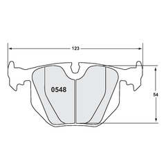 PFC BMW Spec E46, M3 Rear Brake Pads - 332 Compound - 0548.332.16.44
