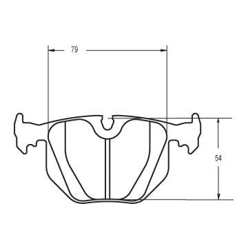 PFC BMW Spec E46, M3 Rear Brake Pads - 08 Compound - 0548.08.16.44