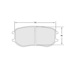 PFC Porsche 991 Cup / Cayman GT4 Clubsport Rear Brake Pads - 81 Compound - 7969.81.26.44