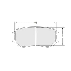PFC Porsche 991 Cup / Cayman GT4 Clubsport Rear Brake Pads - 332 Compound  - 7969.332.26.44